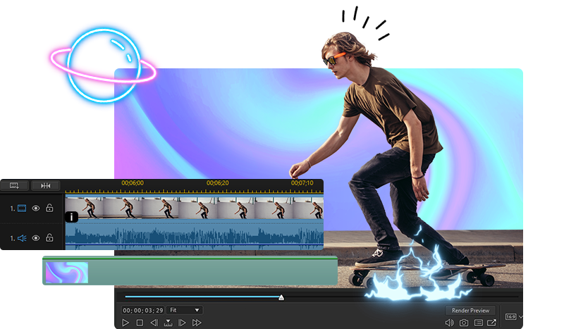 image showcasing PowerDirector 365 Mac 版 overall features