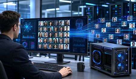 Watch up to 9 cameras live with a real-time face-event panel. Add-On