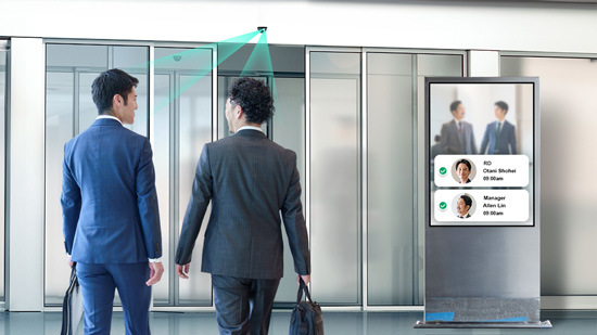 Watch up to 9 cameras live with a real-time face-event panel.