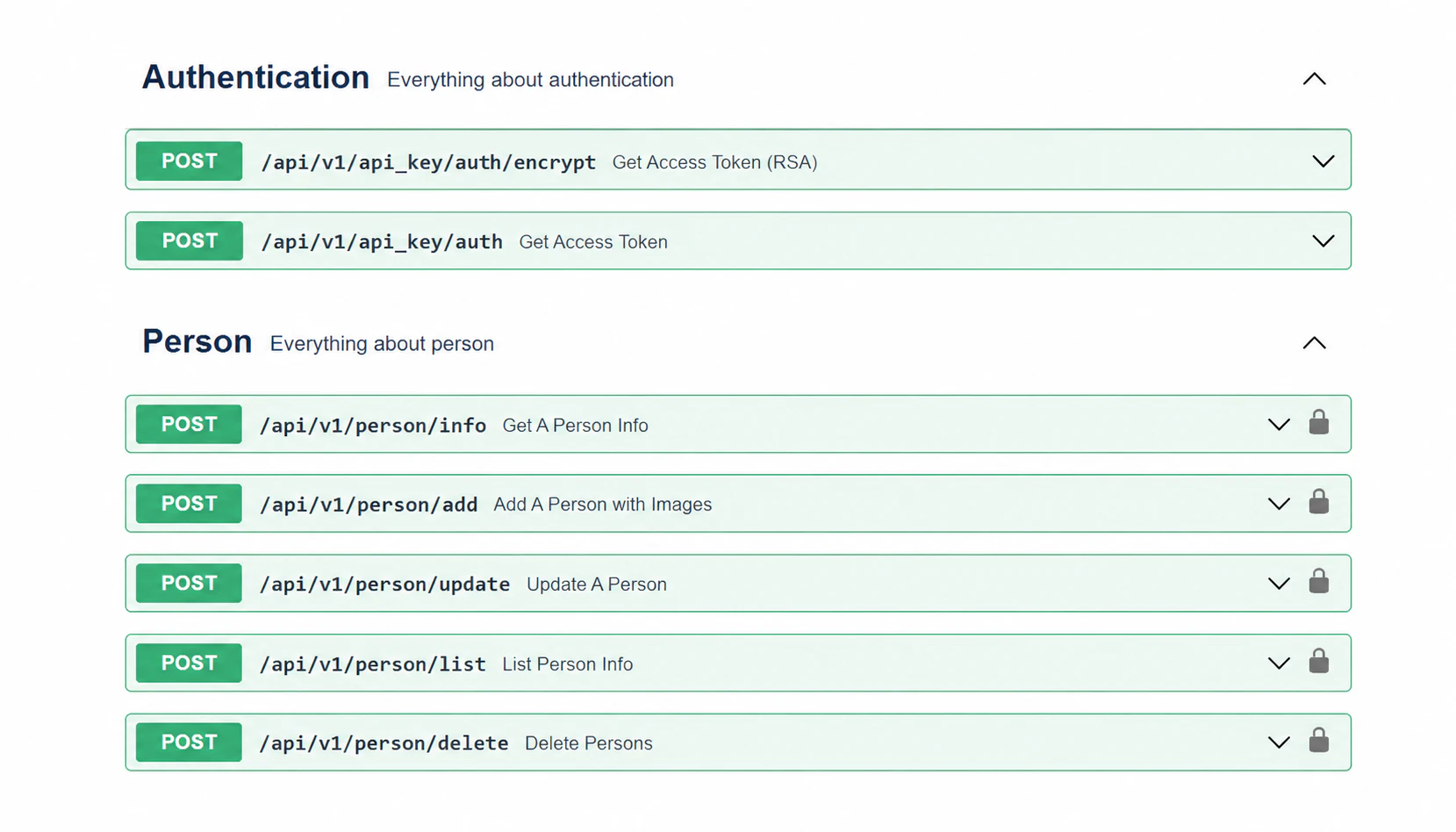 API Testing Tools screen of the FaceMe developer console
