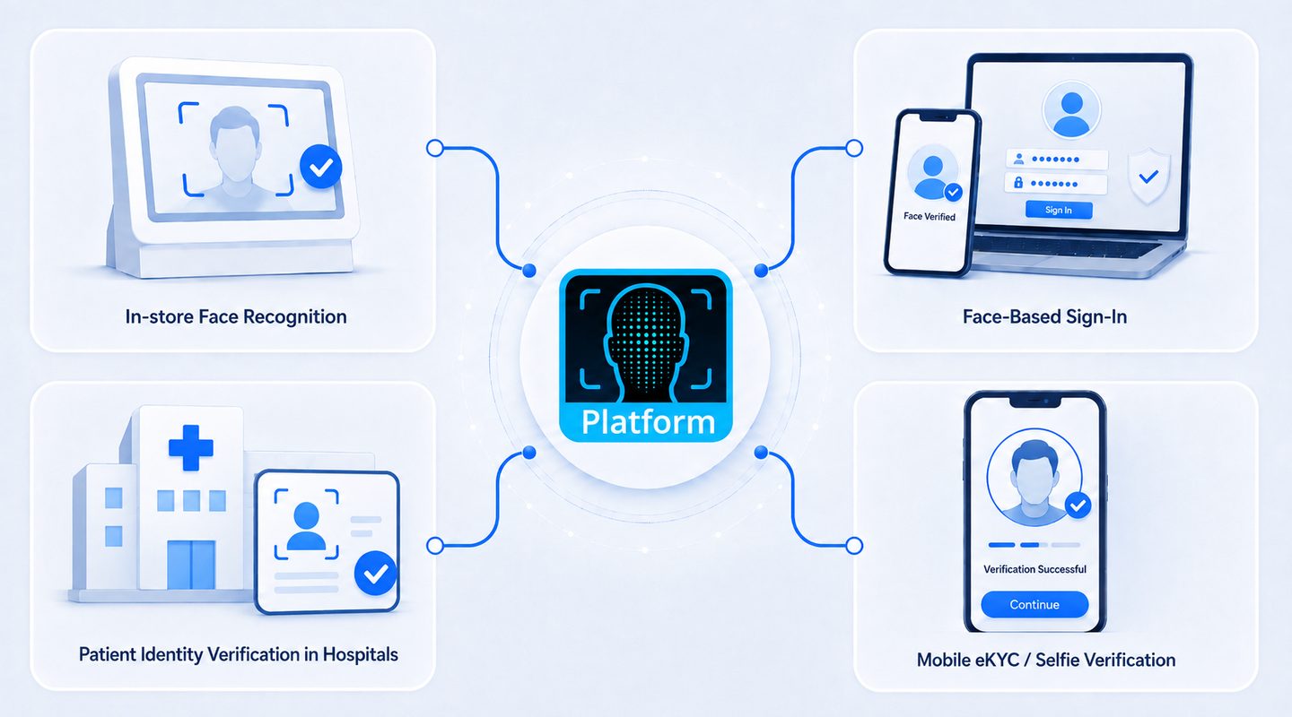 FaceMe Platform at the centre of in-store face recognition, face-based sign-in, patient identity verification and mobile eKYC